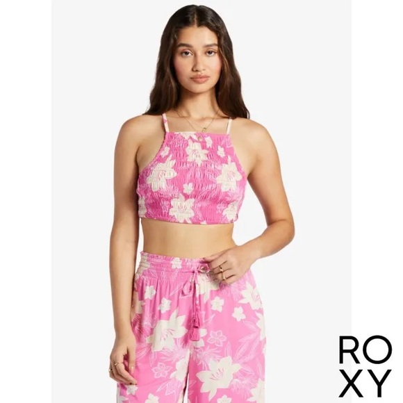 ROXY Pink Floral Top - Picture 2 of 6